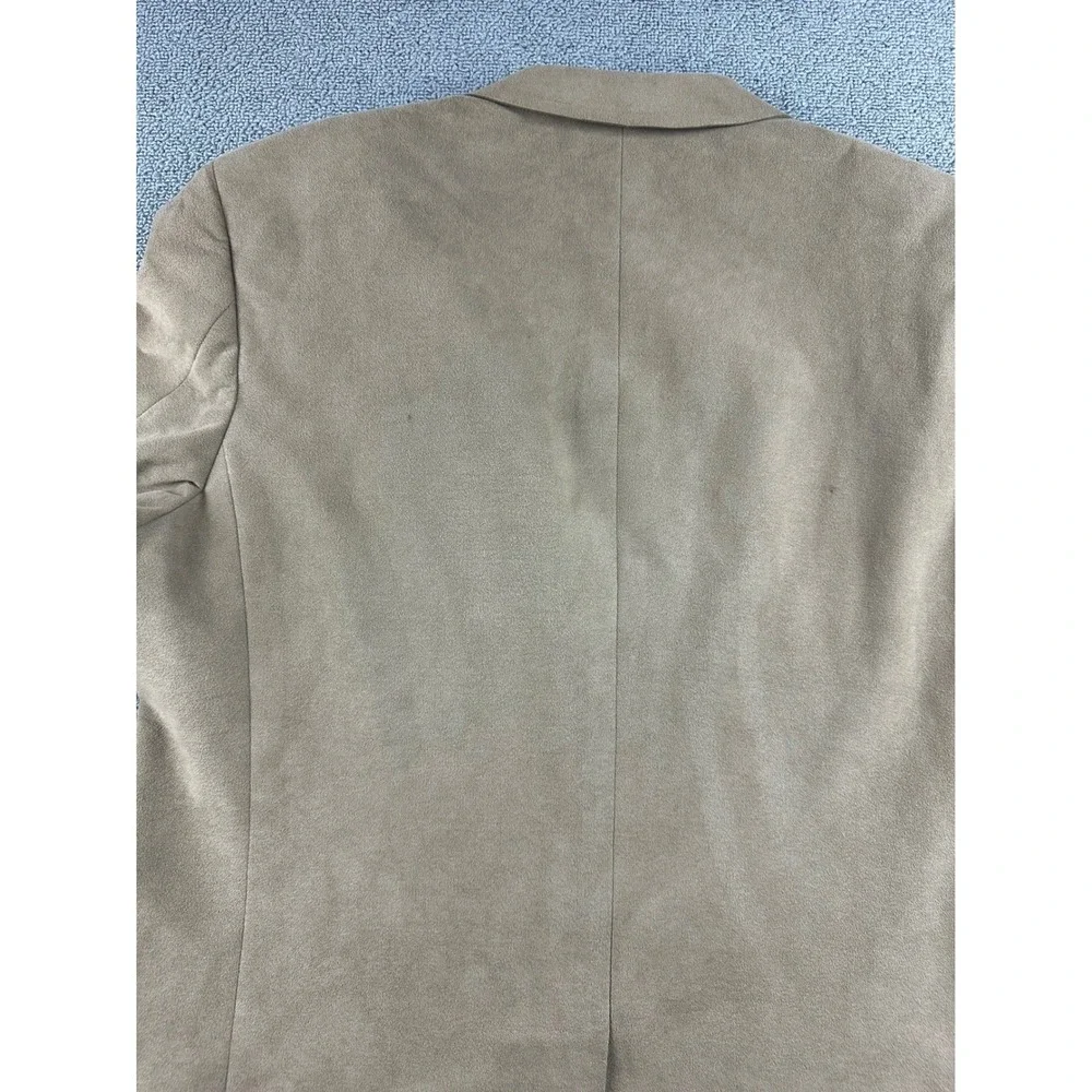 Vintage Saks Fifth Avenue Blazer‎ Men 42R Beige Two Button Ultrasuede Sport Coat